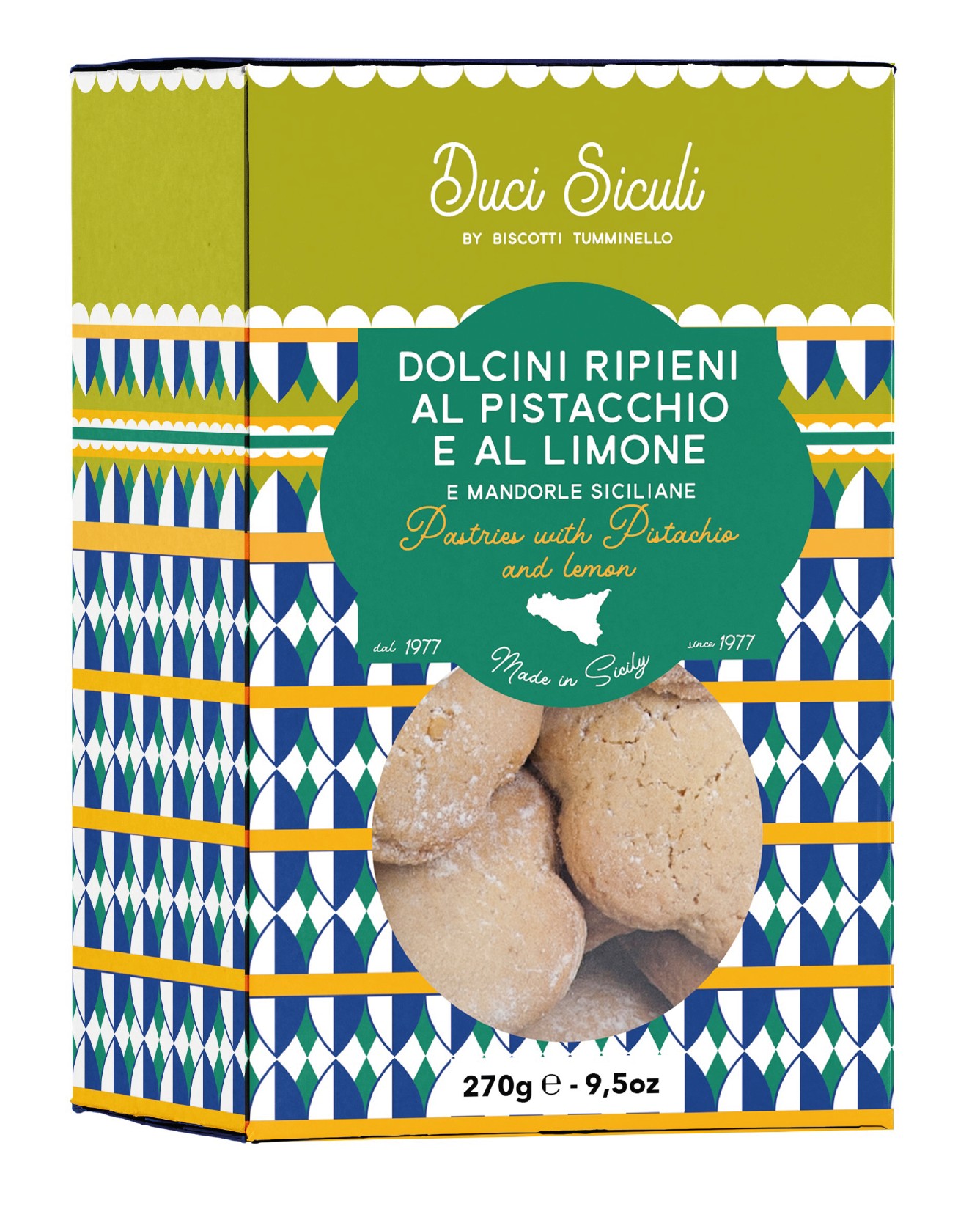 Dolcini ripieni al pistacchio e limone 270 g