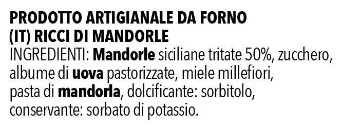 ricci di mandorle ingredienti